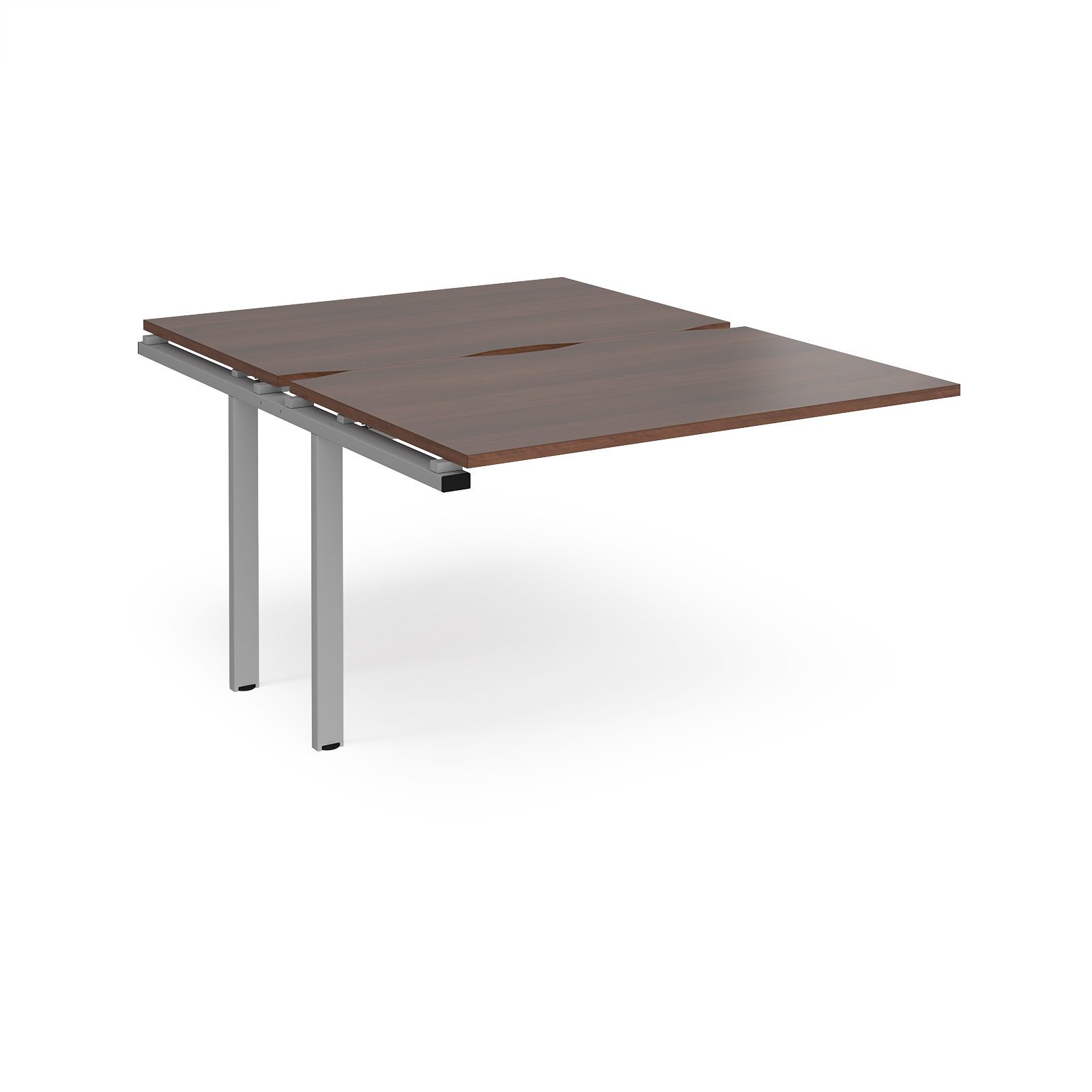 Picture of Adapt sliding top add on units 1200mm x 1600mm - silver frame, Walnut top