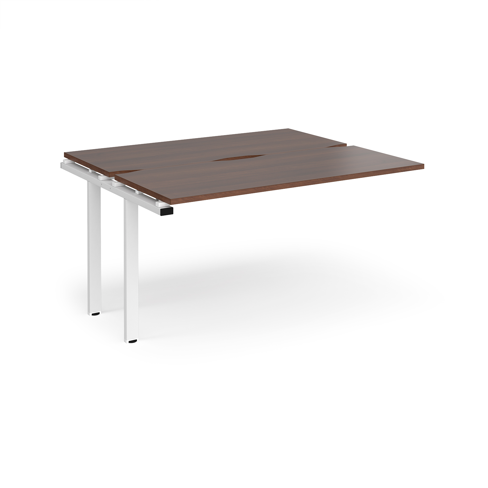 Picture of Adapt sliding top add on units 1400mm x 1200mm - white frame, Walnut top
