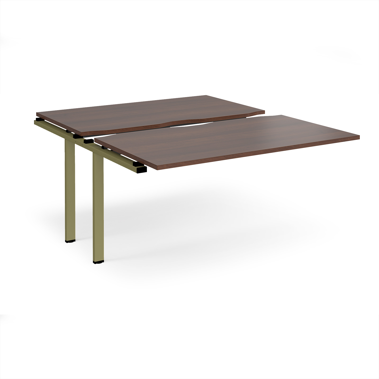 Picture of Adapt sliding top add on unit single 1400mm x 1600mm - green frame, Walnut top