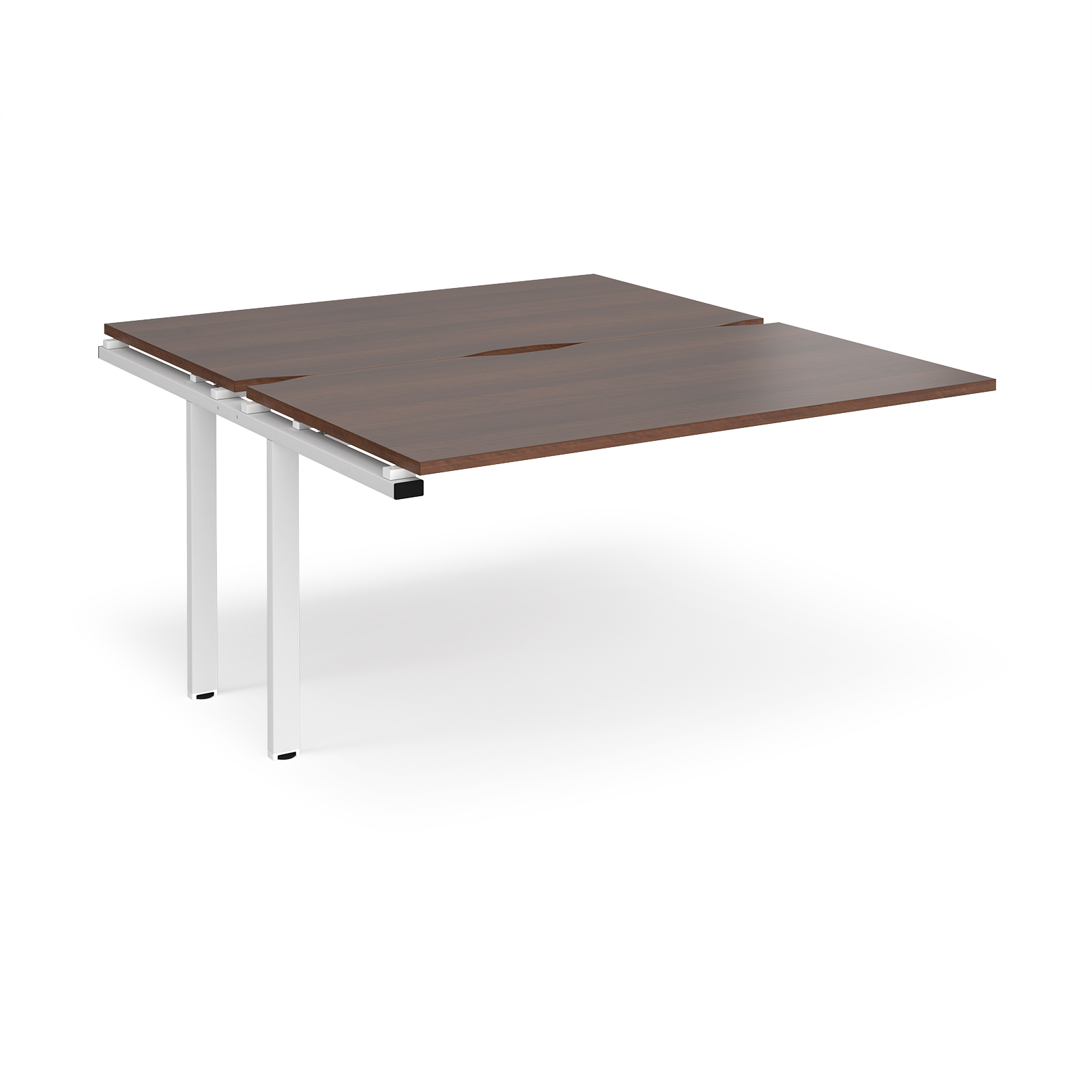 Picture of Adapt sliding top add on units 1400mm x 1600mm - white frame, Walnut top