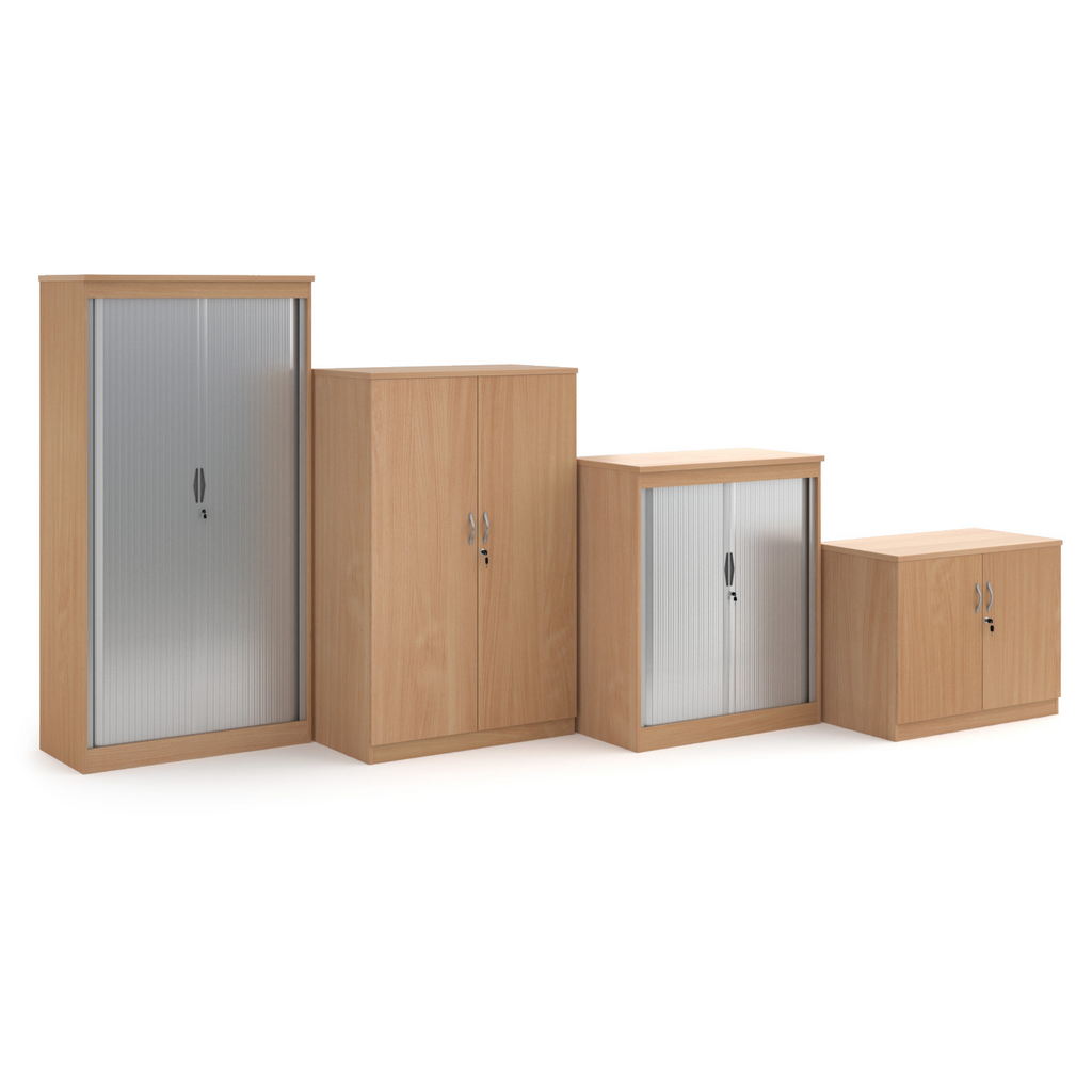 Picture of Systems double door cupboard 1600mm high - beech