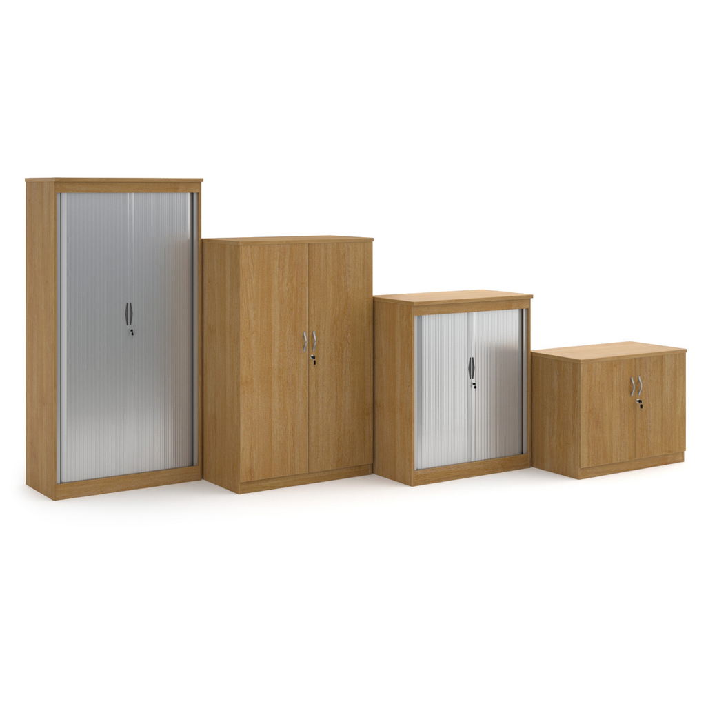 Picture of Systems double door cupboard 800mm high - oak
