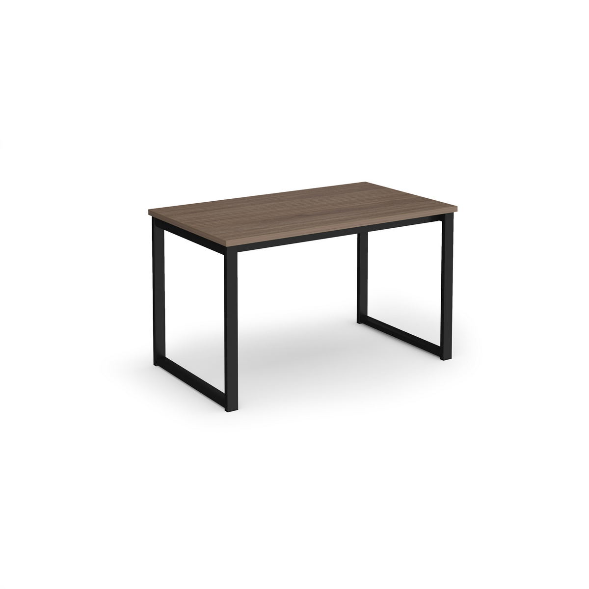 Picture of Otto benching solution dining table 1200mm wide  - black frame, Barcelona walnut top