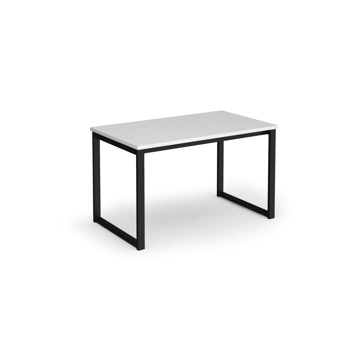 Picture of Otto benching solution dining table 1200mm wide  - black frame, white top