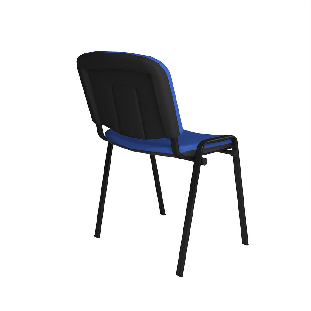Picture of Taurus meeting room stackable chair with black frame and no arms - blue