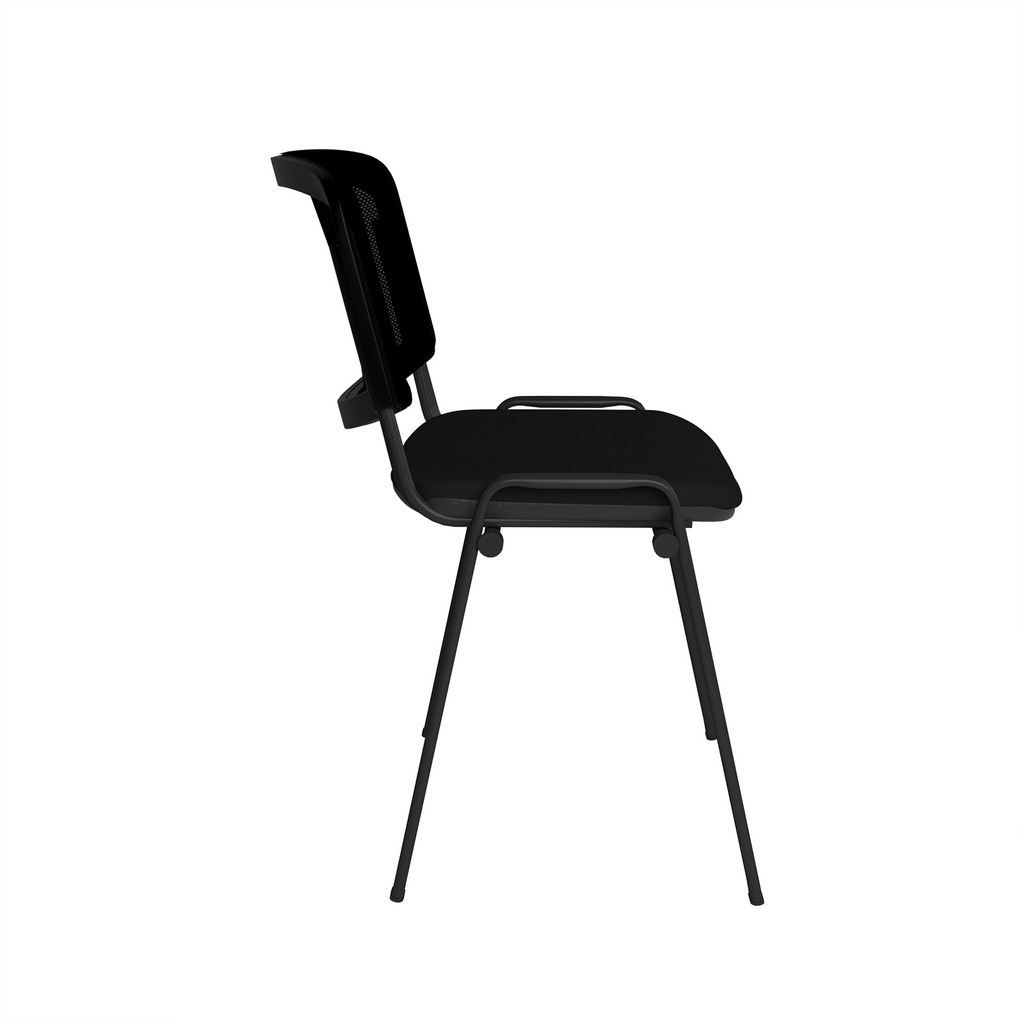 Picture of Taurus mesh back meeting room stackable chair with no arms - black