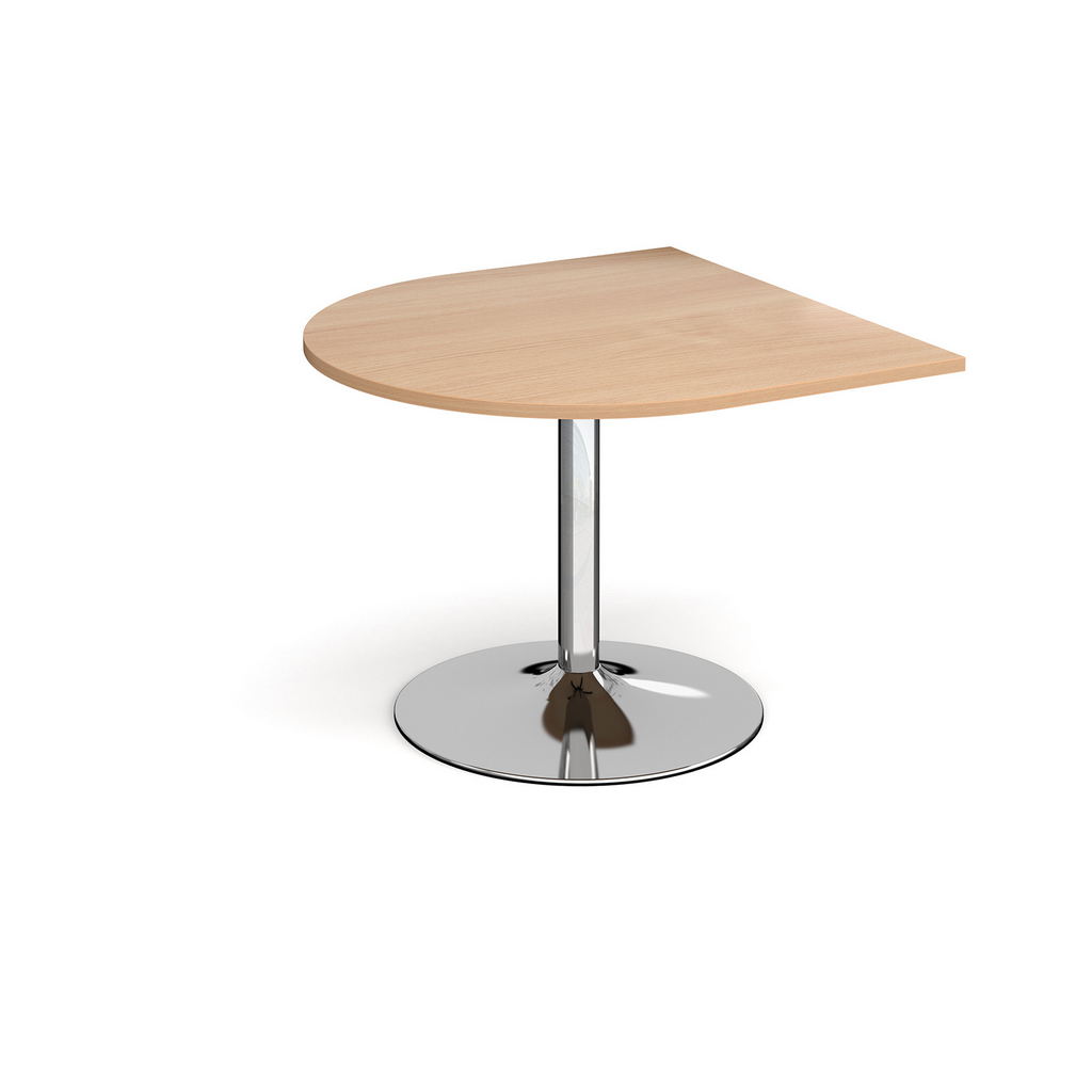 Picture of Trumpet base radial extension table 1000mm x 1000mm - chrome base, beech top