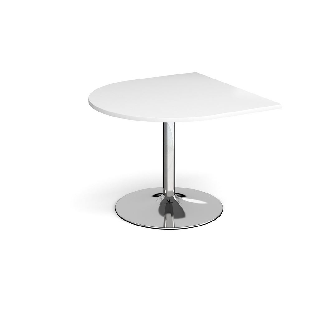 Picture of Trumpet base radial extension table 1000mm x 1000mm - chrome base, white top