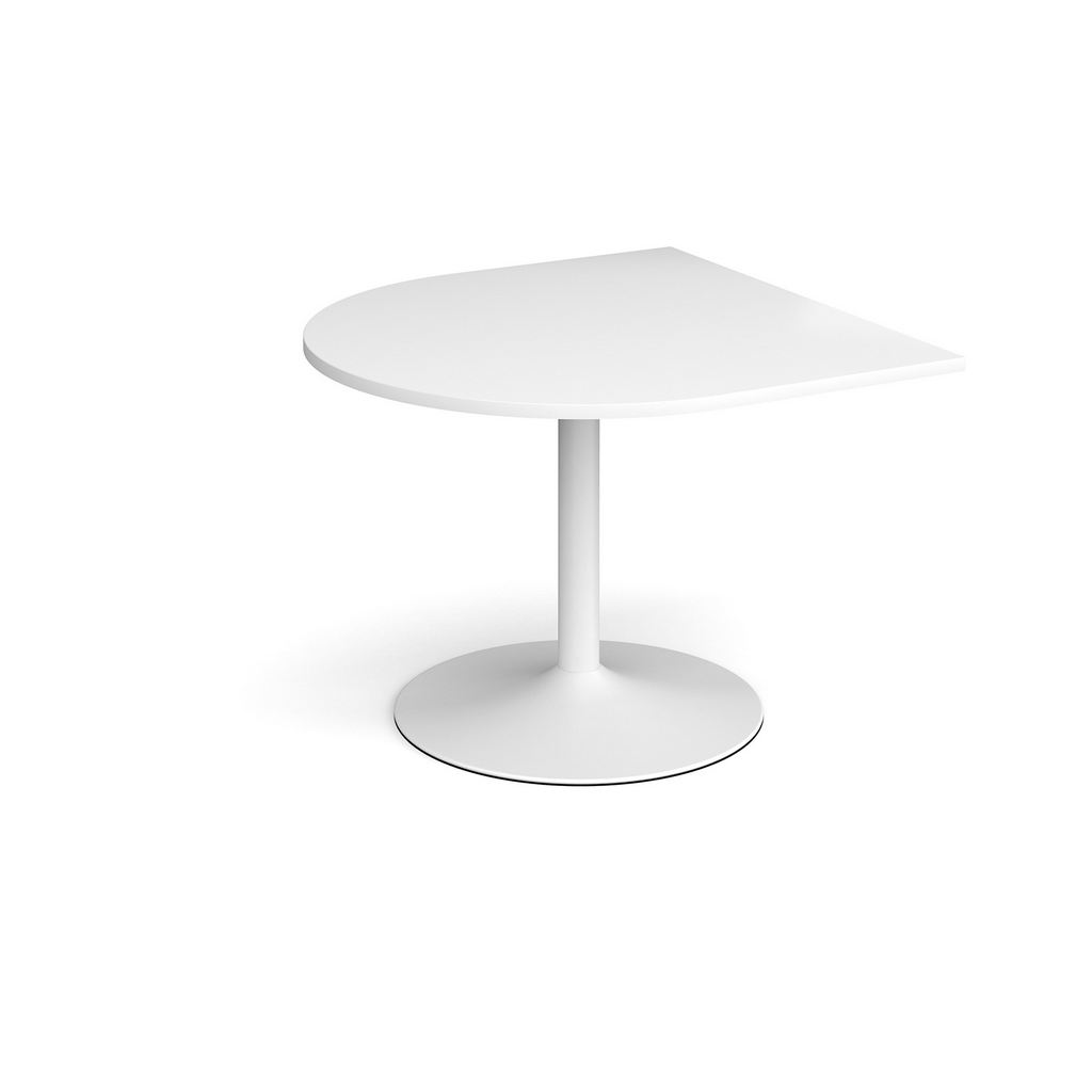 Picture of Trumpet base radial extension table 1000mm x 1000mm - white base, white top