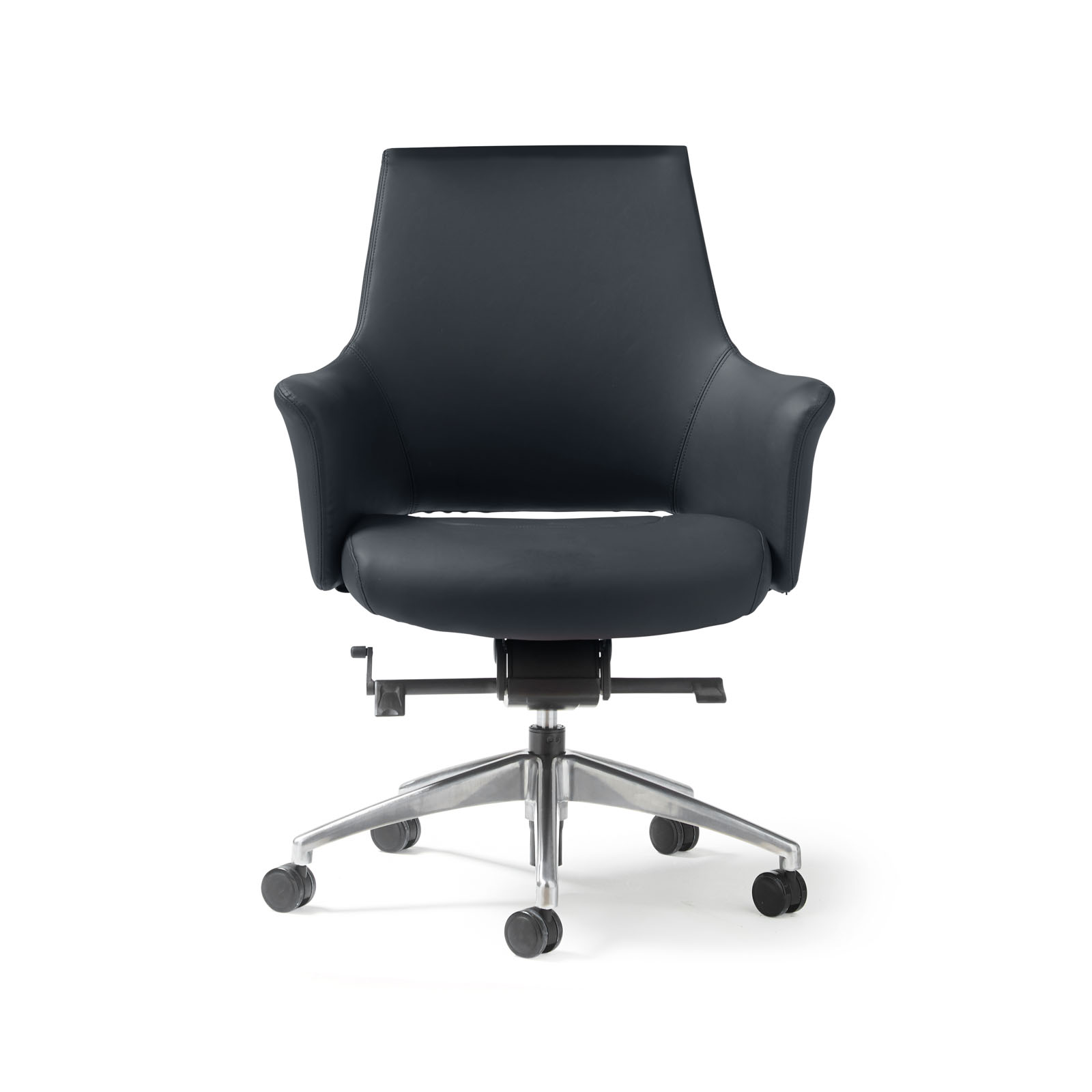 Picture of Tempo medium back executive chair in the Black faux leather