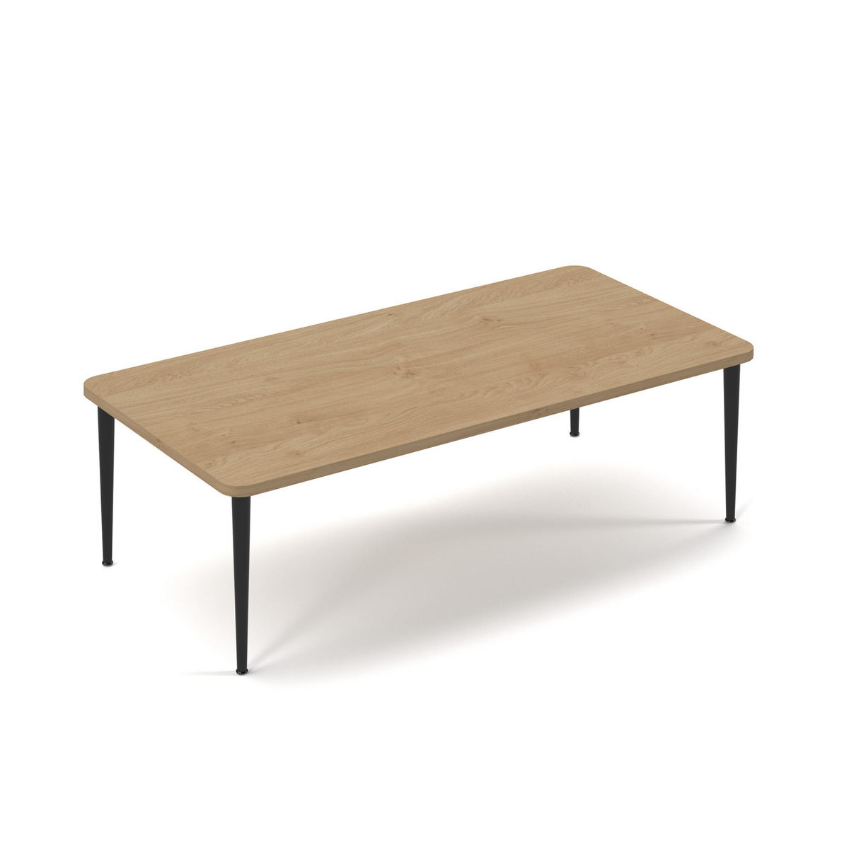 Picture of Trinity rectangular coffee table 1400 x 700mm - Kendal oak top