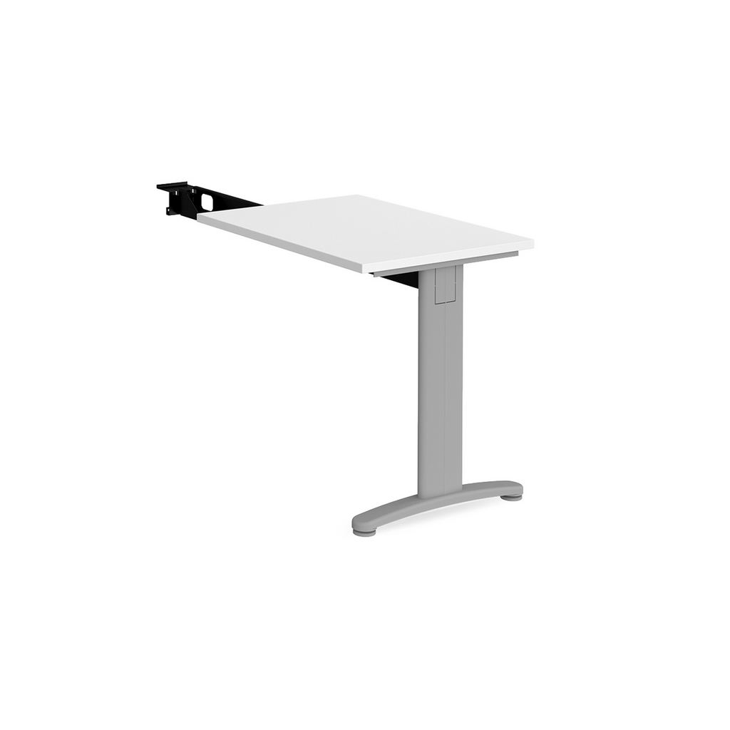 Picture of TR10 single return desk 800mm x 600mm - silver frame, white top