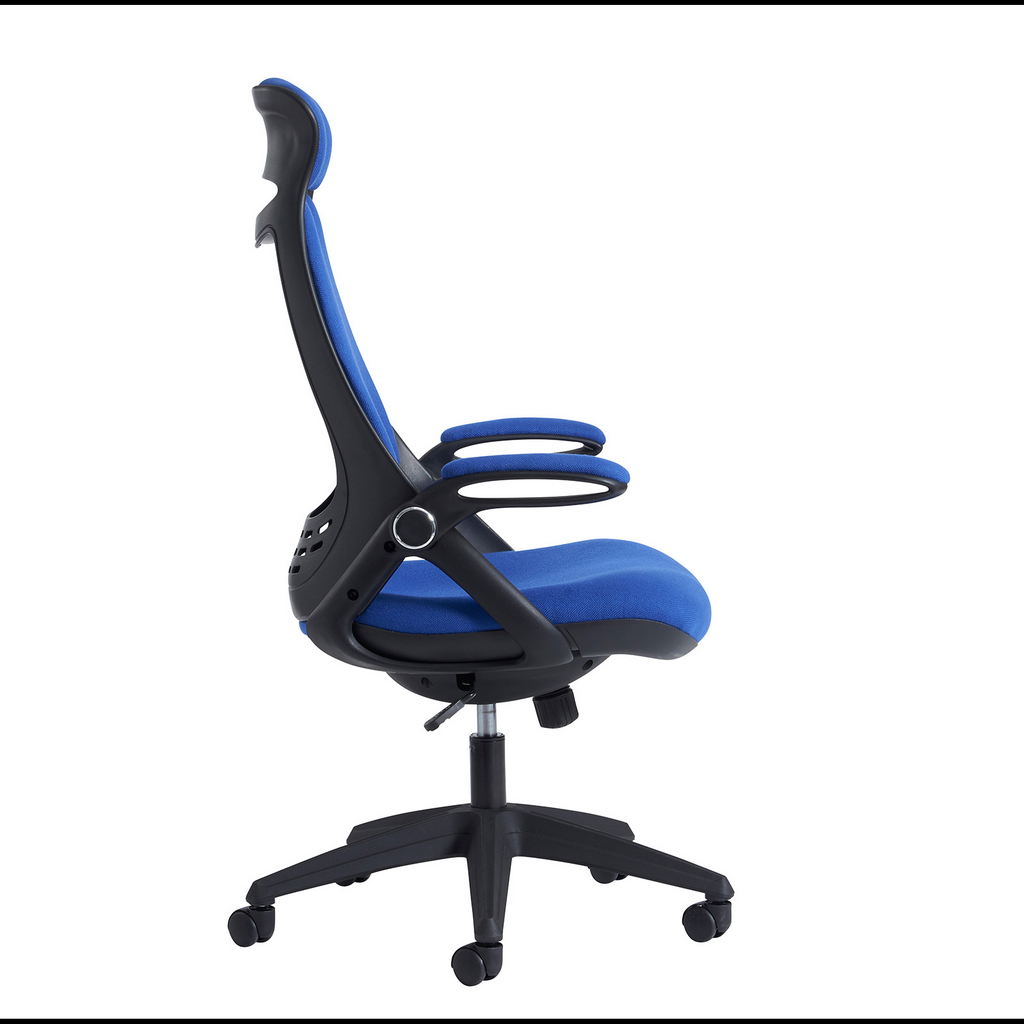 Picture of Tuscan high back fabric managers chair with head support - blue