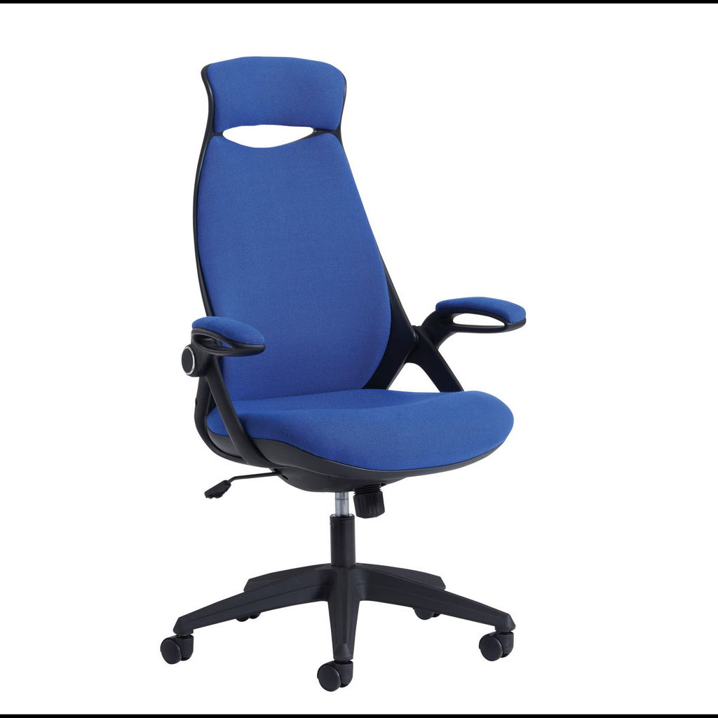 Picture of Tuscan high back fabric managers chair with head support - blue