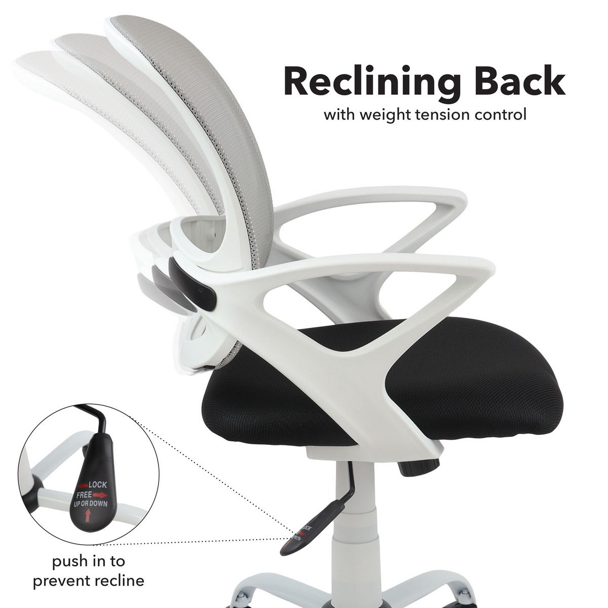 Picture of Tyler mesh back operator chair with white frame