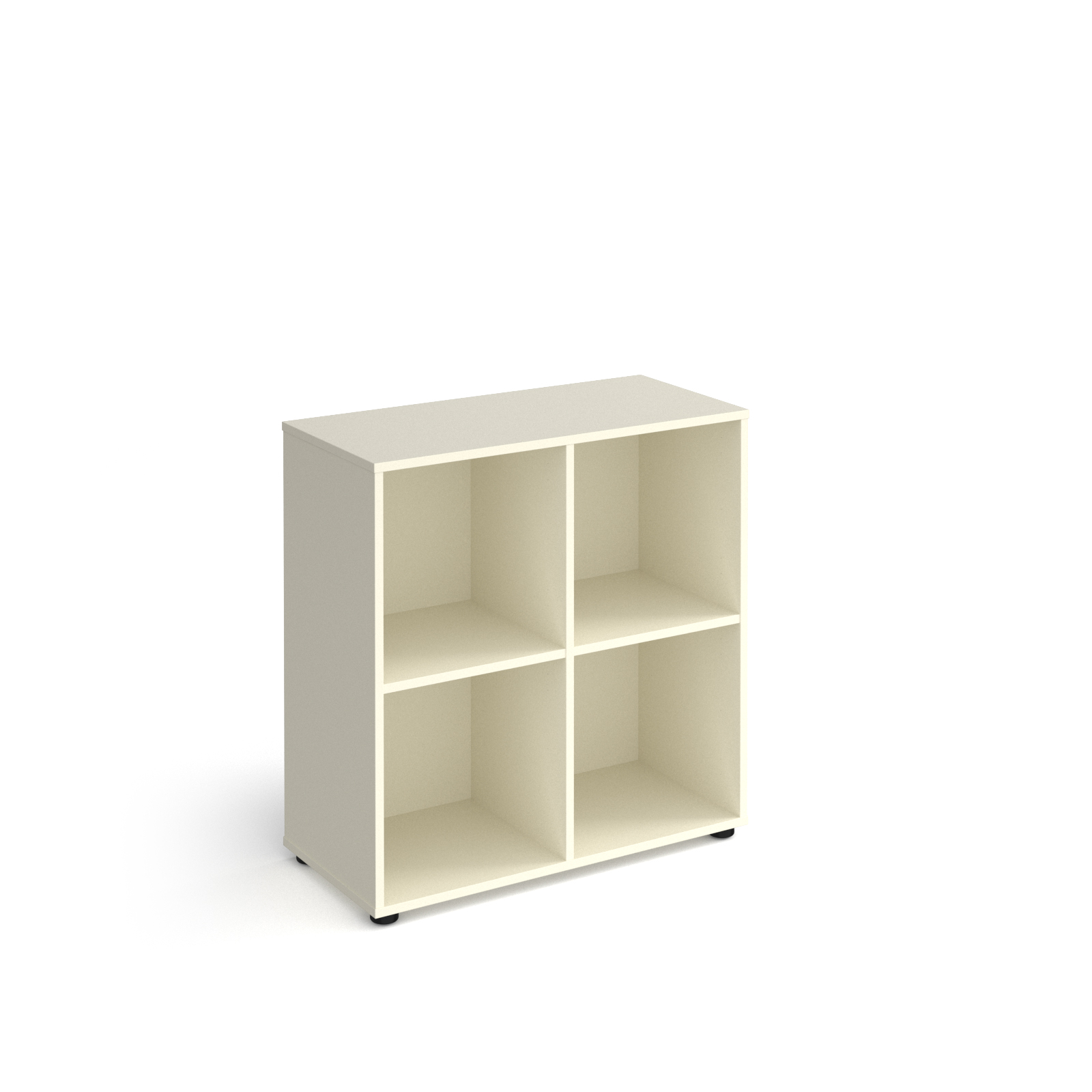 Picture of Universal cube storage unit 875mm high with 4 open boxes and glides - white