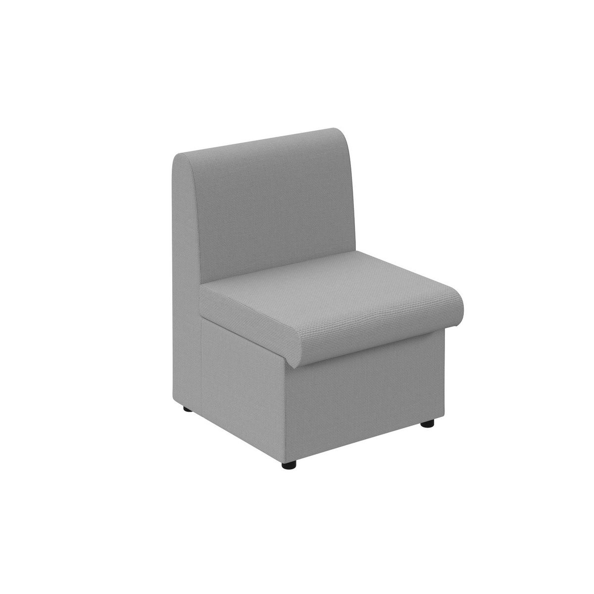 Picture of Una single modular upholstered seat in Grey