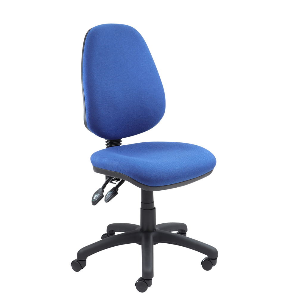 Picture of Vantage 100 2 lever PCB operators chair with no arms - blue