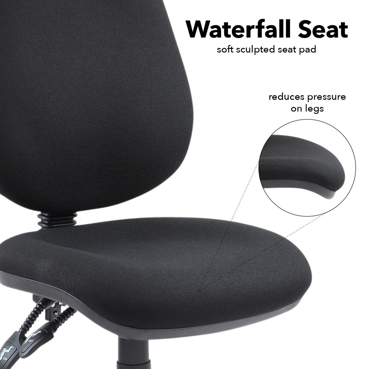 Picture of Vantage 100 2 lever PCB operators chair with no arms - black