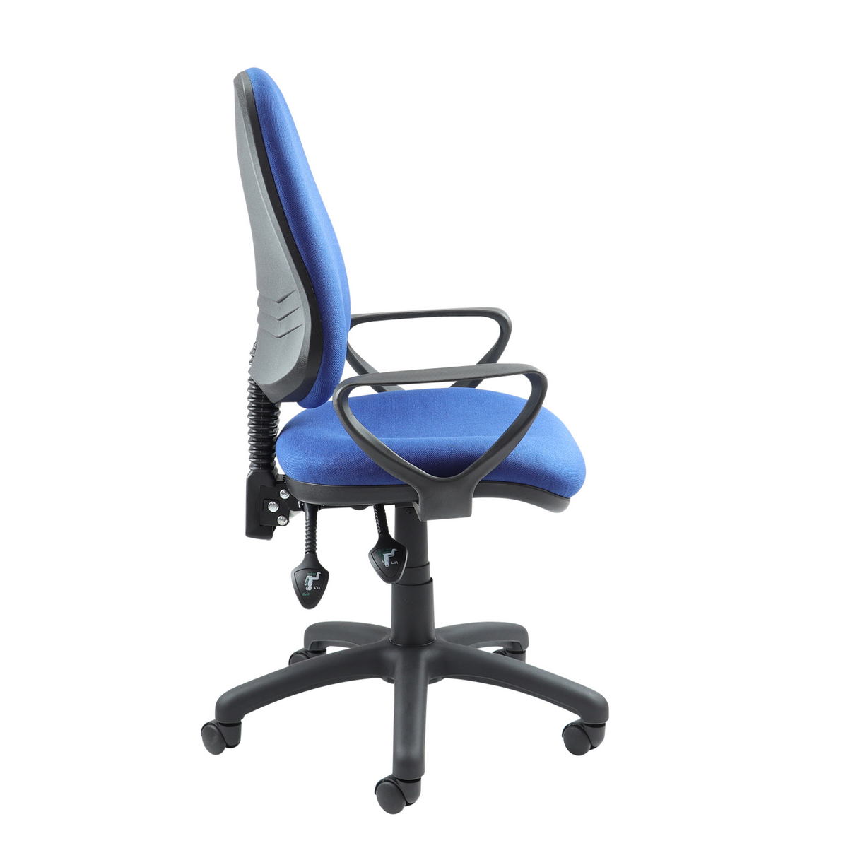 Picture of Vantage 100 2 lever PCB operators chair with fixed arms - blue