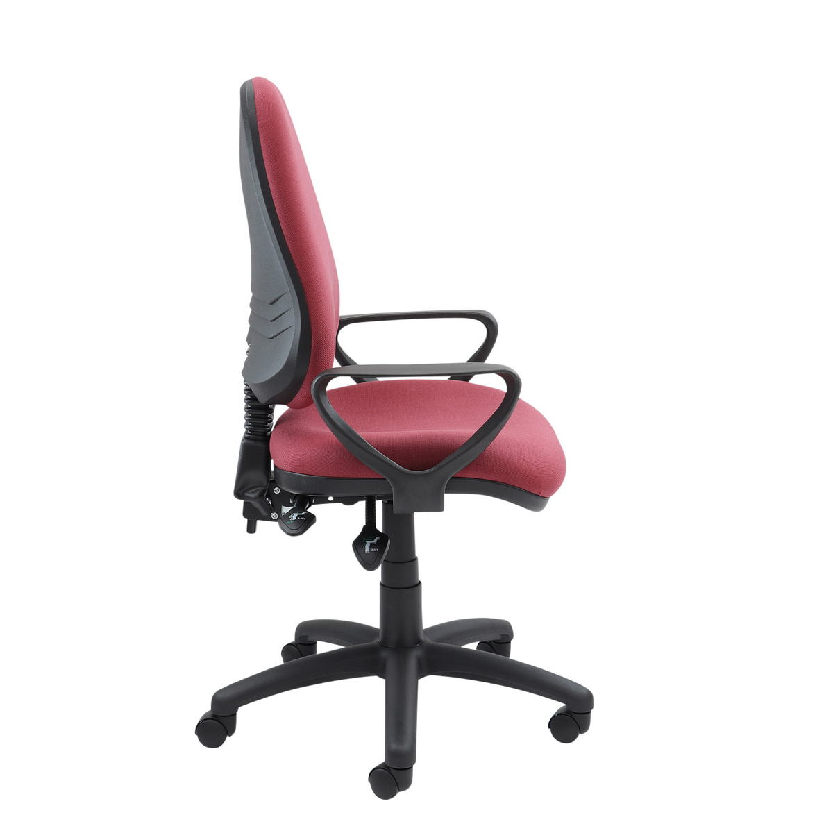 Picture of Vantage 100 2 lever PCB operators chair with fixed arms - burgundy