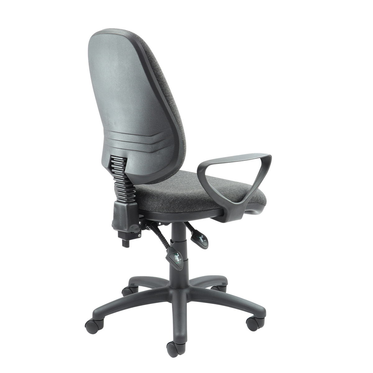 Picture of Vantage 100 2 lever PCB operators chair with fixed arms - charcoal