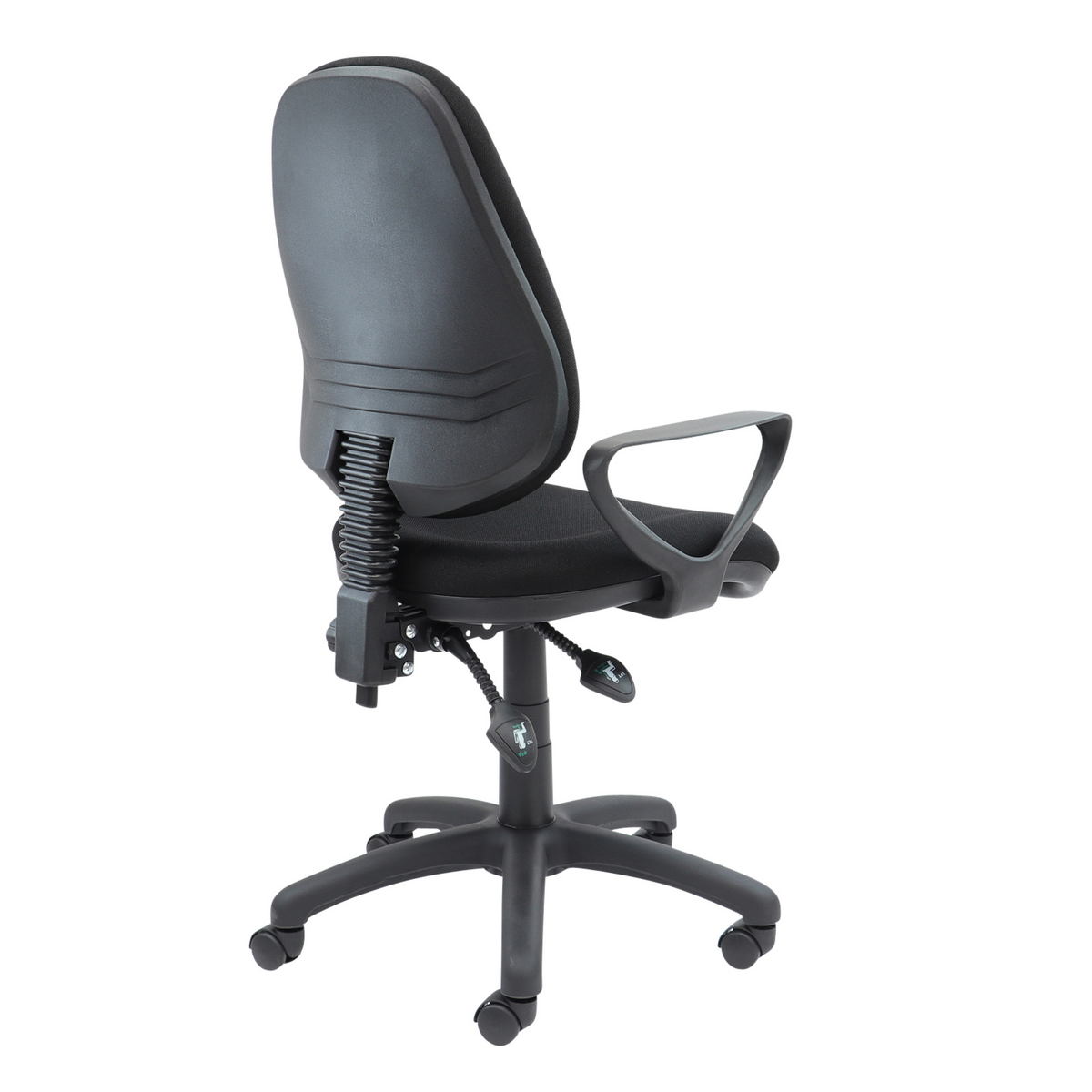 Picture of Vantage 100 2 lever PCB operators chair with fixed arms - black