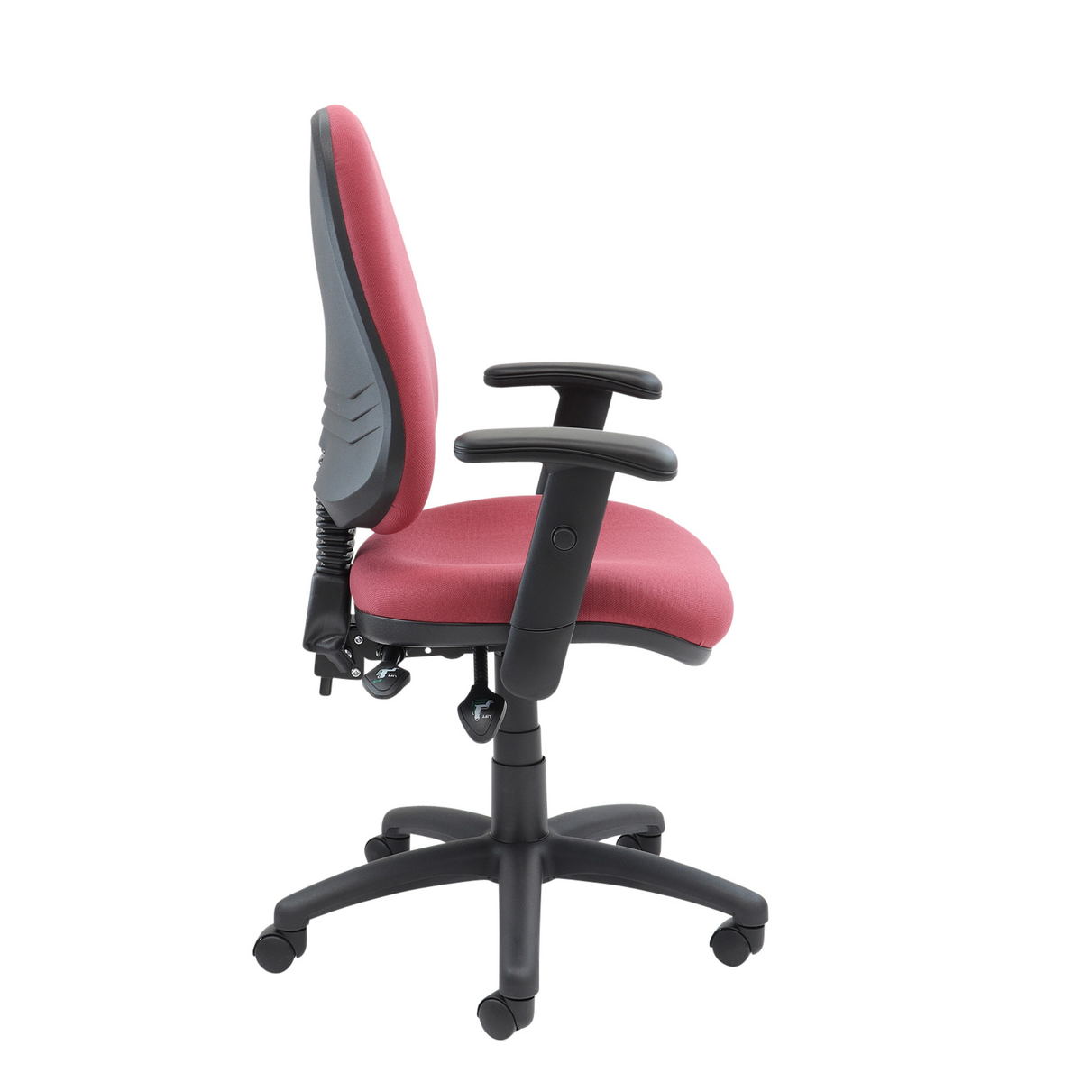 Picture of Vantage 100 2 lever PCB operators chair with adjustable arms - burgundy