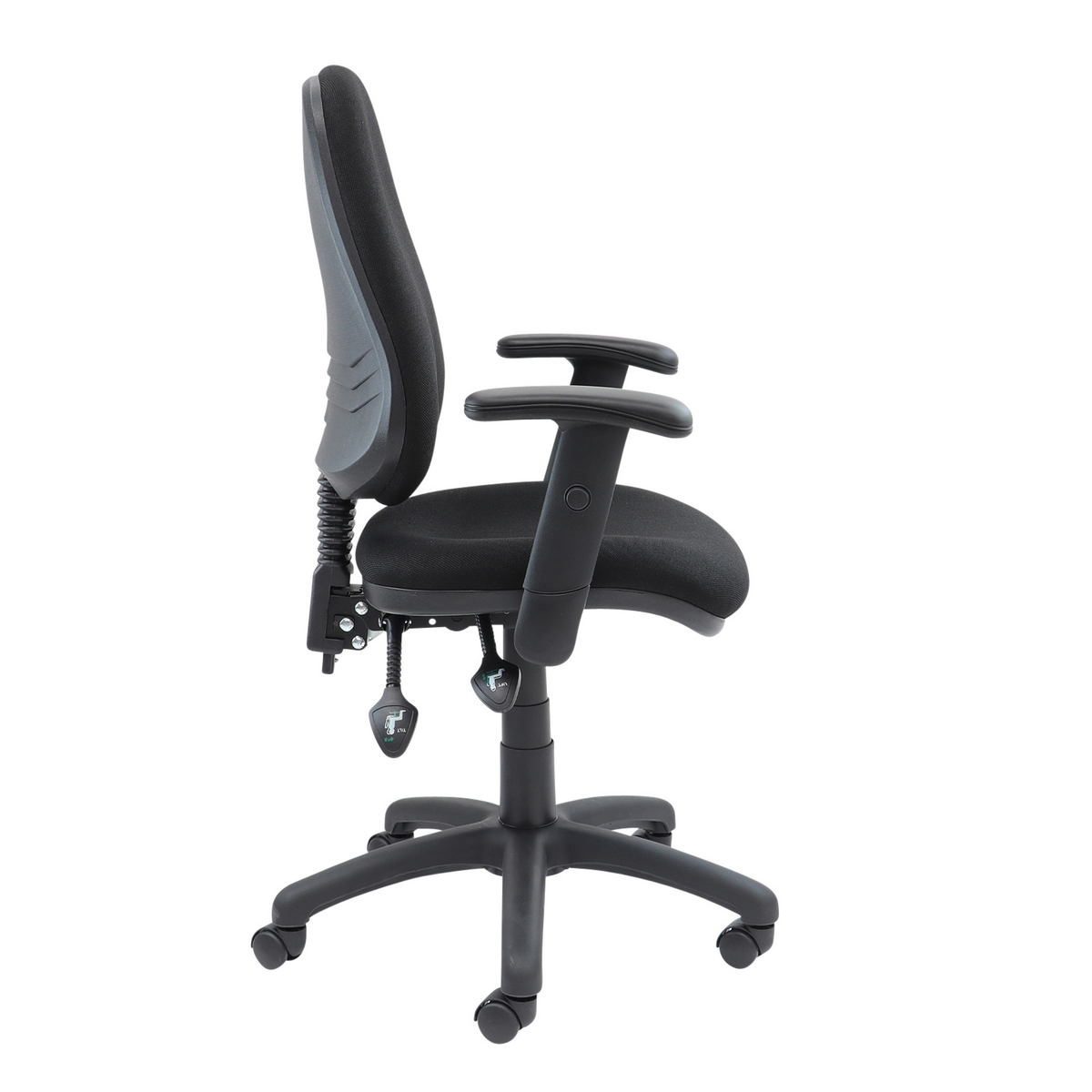 Picture of Vantage 100 2 lever PCB operators chair with adjustable arms - black