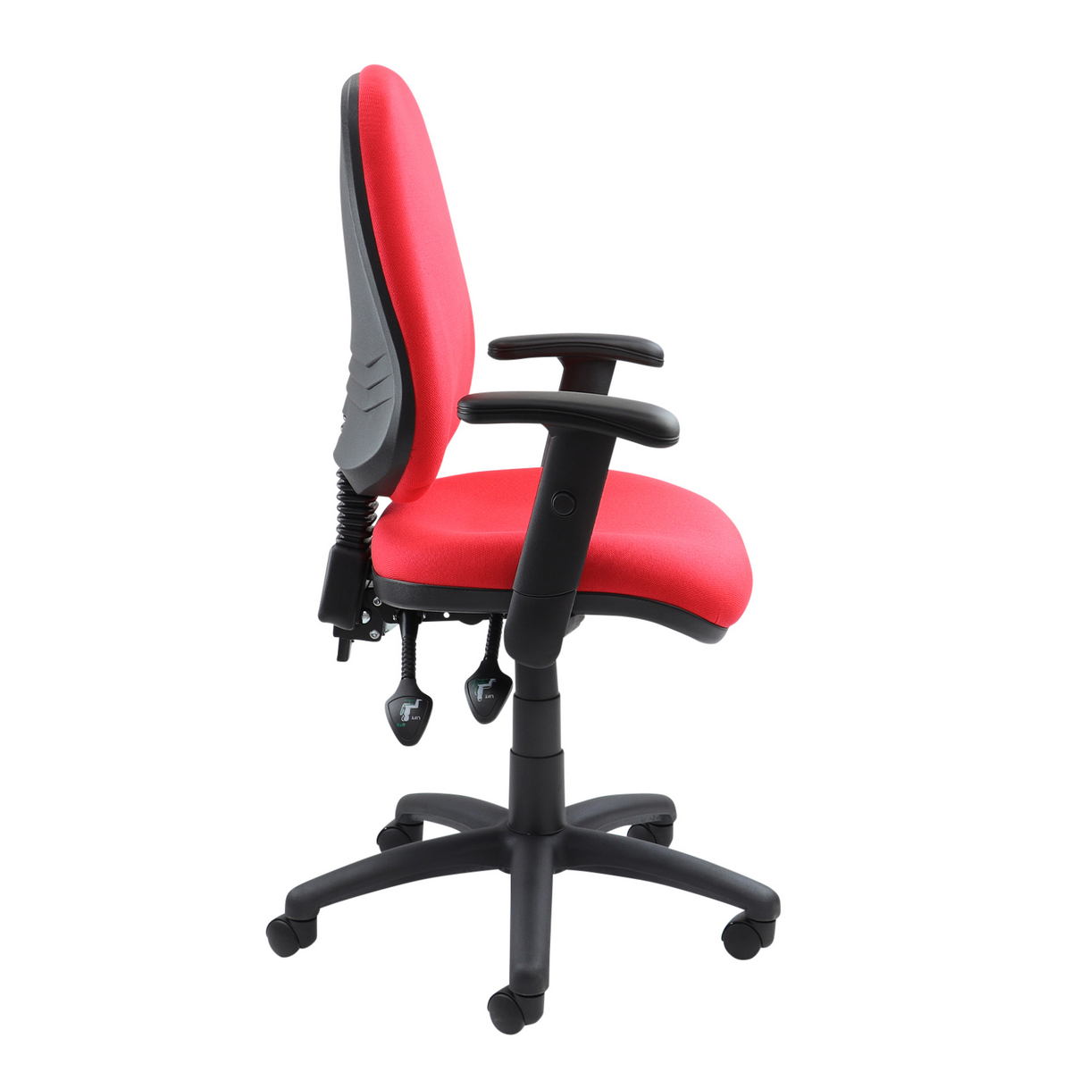 Picture of Vantage 100 2 lever PCB operators chair with adjustable arms - red