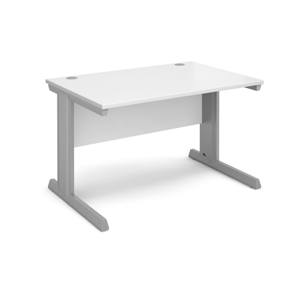 Picture of Vivo straight desk 1200mm x 800mm - silver frame, white top