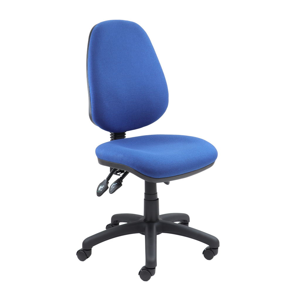 Picture of Vantage 200 3 lever asynchro operators chair with no arms - blue