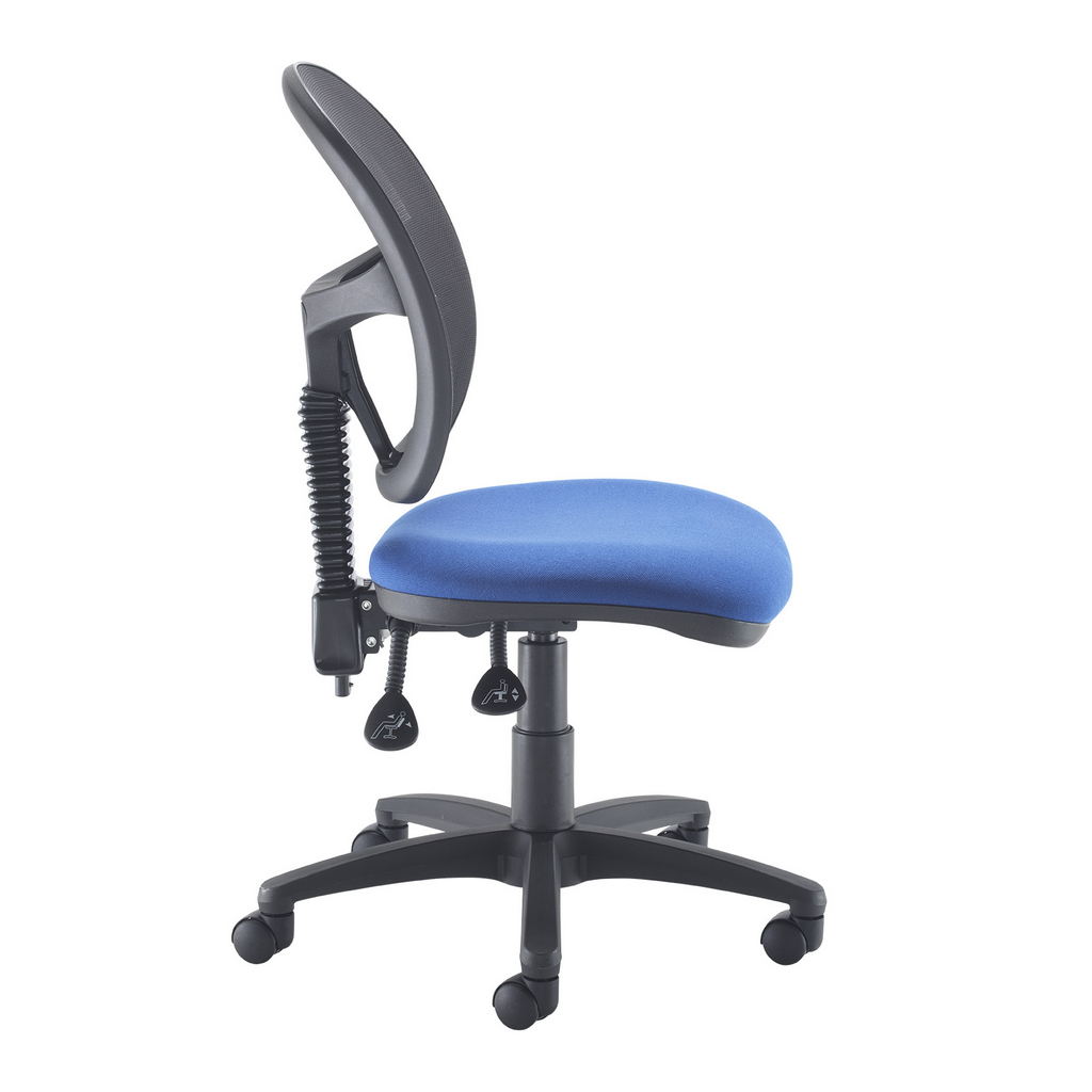 Picture of Jota Mesh medium back operators chair with no arms - blue