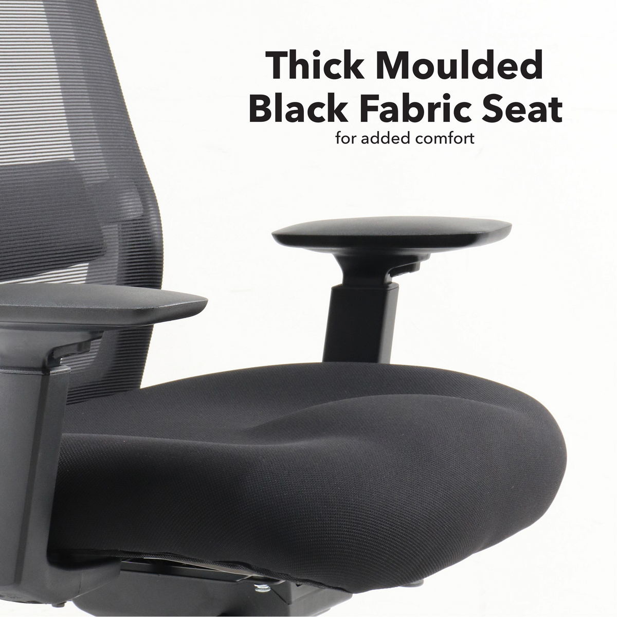 Picture of Yasmin mesh back operator chair with black fabric seat and black mesh back