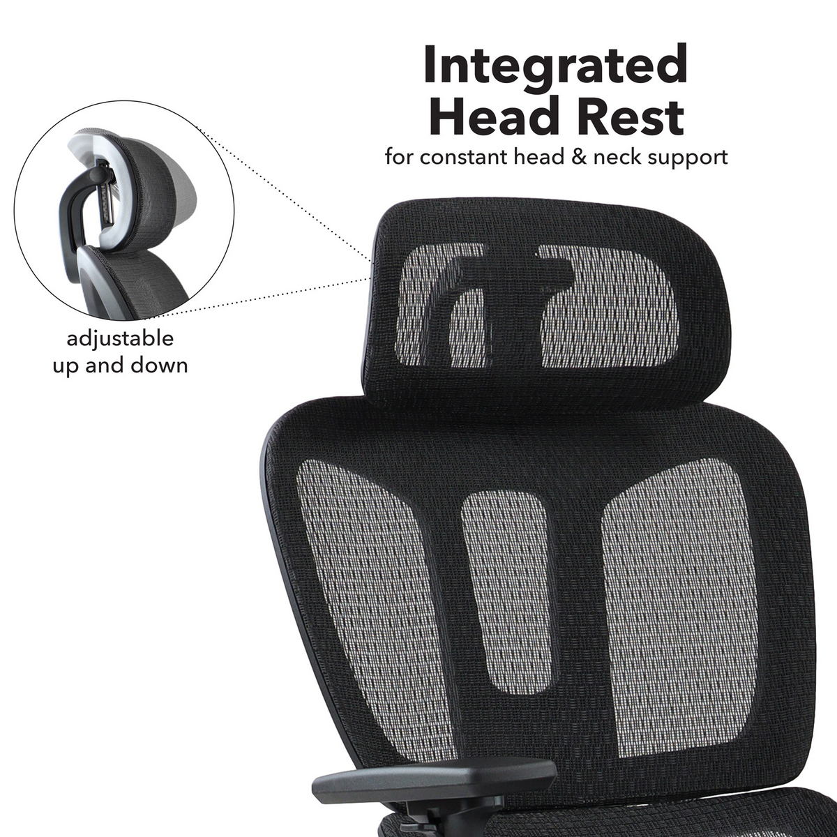 Picture of Zala mesh back operator chair with headrest and black mesh seat