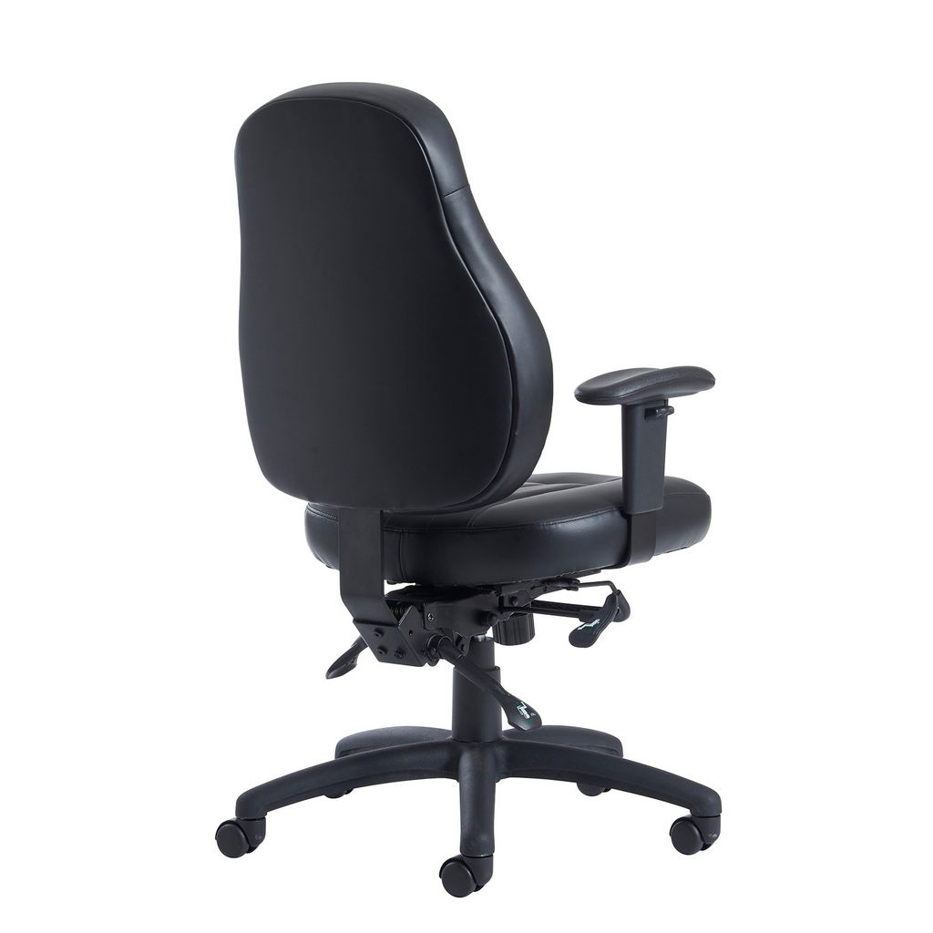 Picture of Zeus medium back 24hr task chair - black faux leather