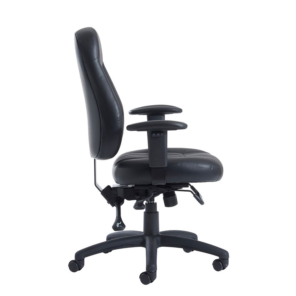 Picture of Zeus medium back 24hr task chair - black faux leather