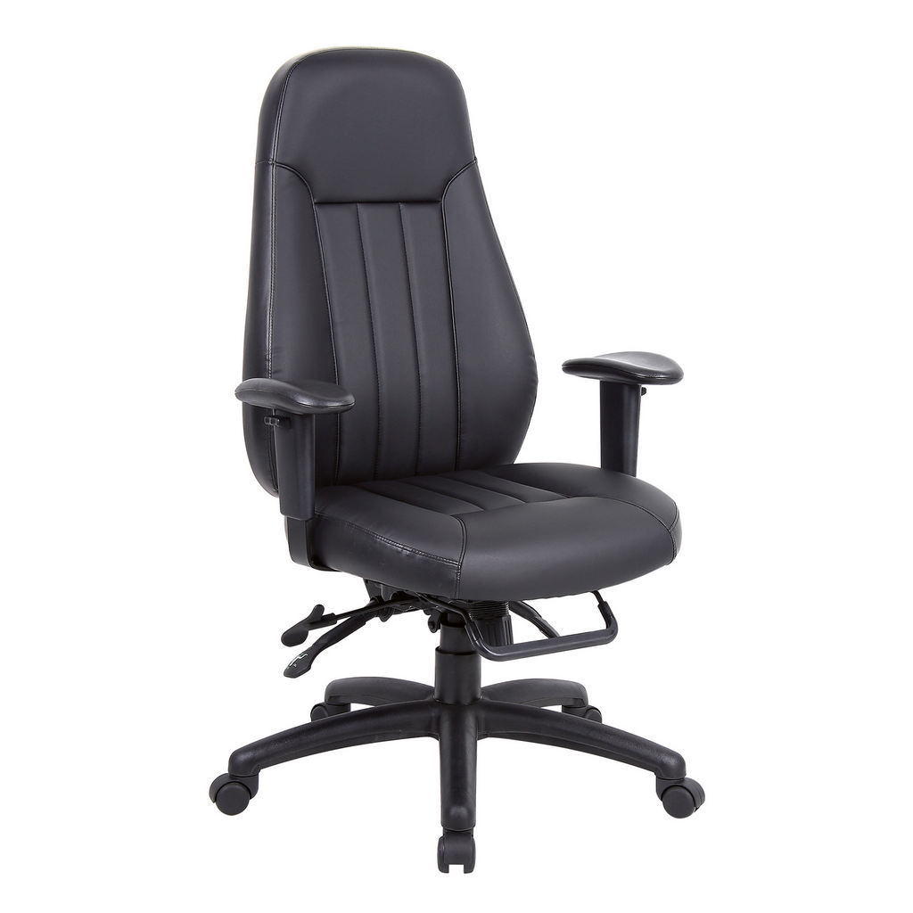 Picture of Zeus high back 24hr task chair - black faux leather
